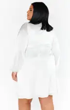 Rosetta Mini Dress ~ Ivory Luxe Satin(XXS)