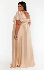 Nora Maxi Dress ~ Champagne Luxe Satin(XXS)