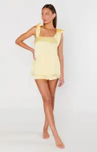 Makeup Tank ~ Pale Yellow Luxe Satin(XXS)