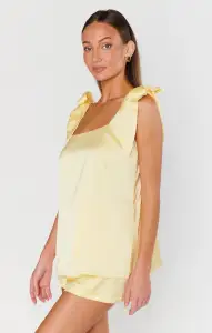 Makeup Tank ~ Pale Yellow Luxe Satin(XXS)