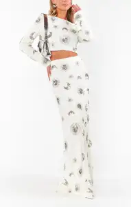 RSVP Skirt ~ White Celestial Sequins(XXS)