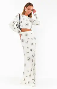 RSVP Skirt ~ White Celestial Sequins(XXS)
