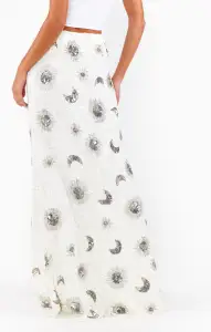RSVP Skirt ~ White Celestial Sequins(XXS)