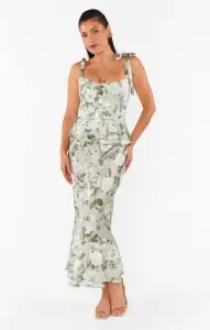 Pauline Peplum Dress ~ Secret Garden(XXS)