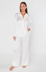 Always and Forever Button Down ~ Ivory Luxe Satin(XXS)