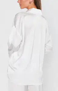 Always and Forever Button Down ~ Ivory Luxe Satin(XXS)