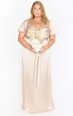 Rome Twist Gown ~ Champagne Luxe Satin(XXS)