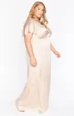 Rome Twist Gown ~ Champagne Luxe Satin(XXS)