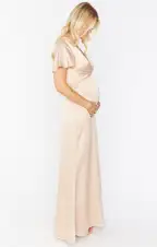 Rome Twist Gown ~ Champagne Luxe Satin(XXS)
