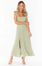 Claire Midi Dress ~ Moss Green Crisp(XXS)