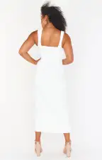 Eden Midi Dress ~ White Stretch(XXS)