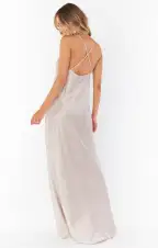 Tuscany Maxi Slip Dress ~ Show Me The Ring Luxe Satin(XXS)