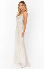 Tuscany Maxi Slip Dress ~ Show Me The Ring Luxe Satin(XXS)