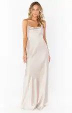 Tuscany Maxi Slip Dress ~ Show Me The Ring Luxe Satin(XXS)