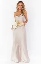 Tuscany Maxi Slip Dress ~ Show Me The Ring Luxe Satin(XXS)