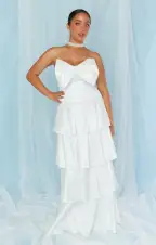 Katrina Swing Skirt ~ White Taffeta(XXS)