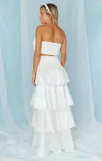 Katrina Swing Skirt ~ White Taffeta(XXS)