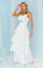 Big Bow Top ~ White Taffeta(XS)
