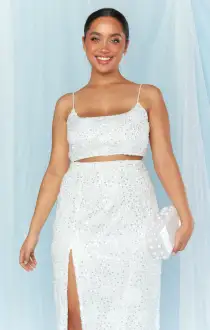 Love Letter Top ~ Embellished Tulle Floral