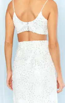 Love Letter Top ~ Embellished Tulle Floral(XS)