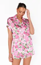 Best Day Button Up ~ Cottage Floral Pink(XXS)