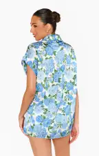 Best Day Button Up ~ Cottage Floral Blue(XXS)