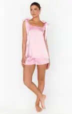 Glam Time Shorts ~ Light Pink Luxe Satin(XXS)