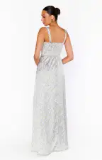 Nina Maxi Dress ~ Charming Rose Luxe Satin(XXS)