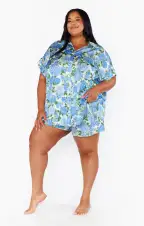 Glam Time Shorts ~ Cottage Floral Blue(XXS)