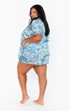 Glam Time Shorts ~ Cottage Floral Blue(XXS)