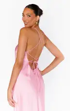 Dani Slip Dress ~ Light Pink Luxe Satin(XXS)