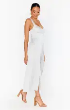 Mina Midi Dress ~ Ivory Luxe Satin(XXS)