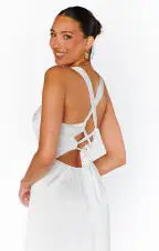 Mina Midi Dress ~ Ivory Luxe Satin(XXS)
