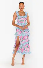Greta Dress ~ Cottage Floral Multi Stretch(XXS)