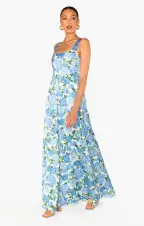 Nina Maxi Dress ~ Cottage Floral Blue(XXS)