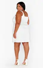 Camille Mini Dress ~ White Taffeta(XXS)