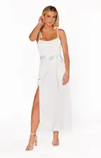 Willow Midi Dress ~ Ivory Luxe Satin(XXS)
