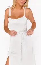 Willow Midi Dress ~ Ivory Luxe Satin(XXS)