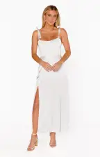 Willow Midi Dress ~ Ivory Luxe Satin(XXS)