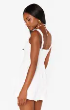Nina Skort Dress ~ White Silky Crepe(XXS)