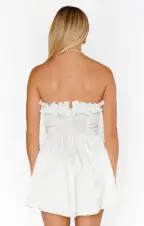 Lala Skort Dress ~ White Rose Satin(XXS)