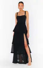 Lady Corset Dress ~ Black Chiffon(XXS)