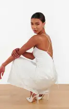 Dani Slip Dress ~ White Daisy Burnout(XXS)