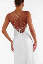Dani Slip Dress ~ White Daisy Burnout(XXS)