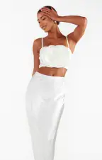Rose Top ~ White Taffeta(XXS)