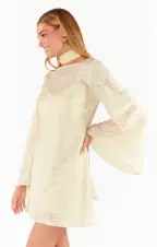 Sarah Mini Dress ~ Cream Daisy Burnout(XXS)