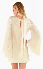 Sarah Mini Dress ~ Cream Daisy Burnout(XXS)