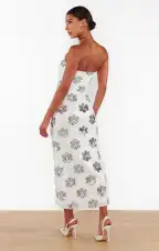 Taylor Tube Dress ~ Daisy Sequins White(XXS)