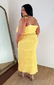 Stella Smocked Dress ~ Yellow Luxe Satin(XXS)