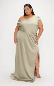 Jodie Dress ~ Moss Green Luxe Satin(XXS)
